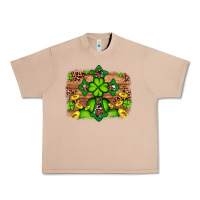 Burro Western Shamrock Cross Leopard Background Urban Heavy Tee - Artiststas