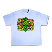 Grape Ice Western Shamrock Cross Leopard Background Urban Heavy Tee - Artiststas