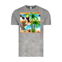 Cloud Rock tropical animals seamless pattern Vintage Tee - BundleAndBundleShop