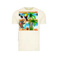 Vintage Arctic tropical animals seamless pattern Vintage Tee - BundleAndBundleShop