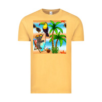 Vintage Mustard tropical animals seamless pattern Vintage Tee - BundleAndBundleShop