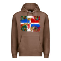 Chestnut Mexican and Puerto Rico Flag Premium Hoodie - texasbilliewilder