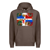 Coffee Mexican and Puerto Rico Flag Premium Hoodie - texasbilliewilder
