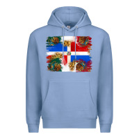 Colony Blue Mexican and Puerto Rico Flag Premium Hoodie - texasbilliewilder