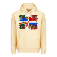 Pina Colada Mexican and Puerto Rico Flag Premium Hoodie - texasbilliewilder