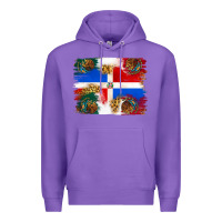 Purple Mexican and Puerto Rico Flag Premium Hoodie - texasbilliewilder