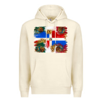 Sandshell Mexican and Puerto Rico Flag Premium Hoodie - texasbilliewilder