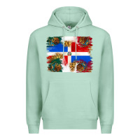 Seafoam Mexican and Puerto Rico Flag Premium Hoodie - texasbilliewilder