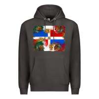 Smoke Mexican and Puerto Rico Flag Premium Hoodie - texasbilliewilder