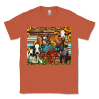 Copper Farm Animals On An Old Wagon Classic Tee - LillyAllenDesigns