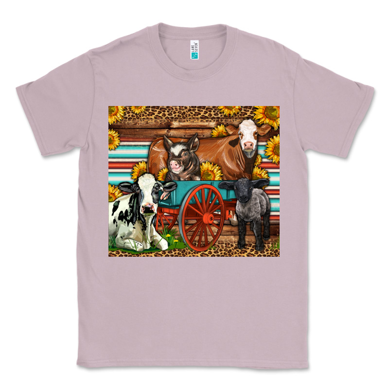 Farm Animals On An Old Wagon Classic Tee by LillyAllenDesigns | Teevron