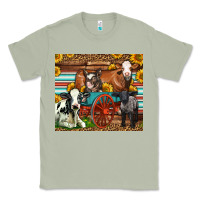 Matcha Farm Animals On An Old Wagon Classic Tee - LillyAllenDesigns