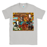 Moon Dust Farm Animals On An Old Wagon Classic Tee - LillyAllenDesigns