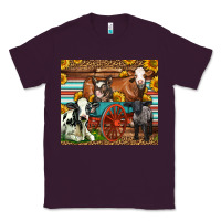 Plum Farm Animals On An Old Wagon Classic Tee - LillyAllenDesigns