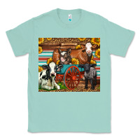 Seafoam Farm Animals On An Old Wagon Classic Tee - LillyAllenDesigns