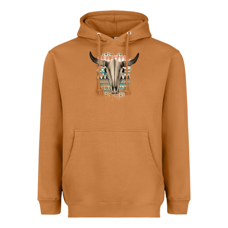 Western Aztec Bull Skull Heavyweight Hoodie by Bettercallsaul | Teevron