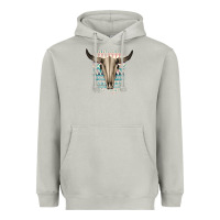 Moon Dust Western Aztec Bull Skull Heavyweight Hoodie - Bettercallsaul