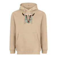 Mushroom Western Aztec Bull Skull Heavyweight Hoodie - Bettercallsaul
