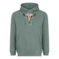 Sage Western Aztec Bull Skull Heavyweight Hoodie - Bettercallsaul