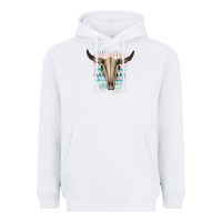 White Western Aztec Bull Skull Heavyweight Hoodie - Bettercallsaul