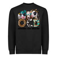 Black ocd obsessive cow disorder Heavyweight Sweatshirt - Jasminsmagicworld