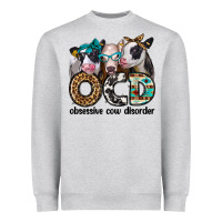 Heather Grey ocd obsessive cow disorder Heavyweight Sweatshirt - Jasminsmagicworld