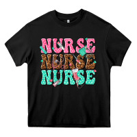 Black nurse nurse nurse Heavy Core Tee - texasbilliewilder