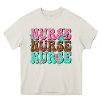 Cream nurse nurse nurse Heavy Core Tee - texasbilliewilder
