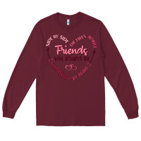 Burgundy side by or miles apart friends will always be conn Long Sleeve Tee - MaliasSmallBusiness
