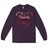 Plum side by or miles apart friends will always be conn Long Sleeve Tee - MaliasSmallBusiness