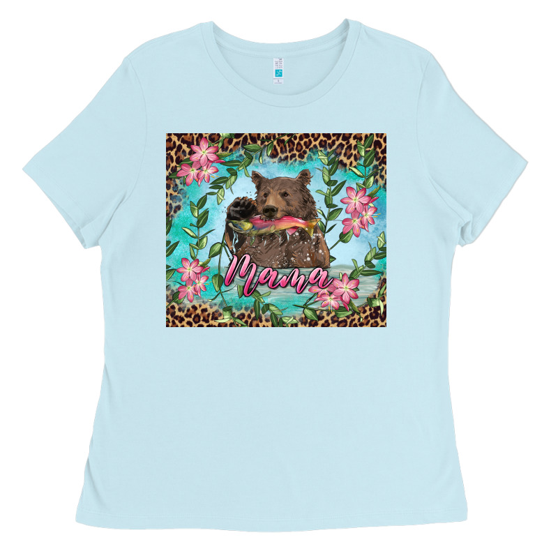 Mama Bear Haunting Fish Floral Tumbler Ladies Tee by RanaPortraitStore | Teevron