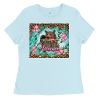 Baby Blue mama bear haunting fish floral tumbler Ladies Tee - RanaPortraitStore