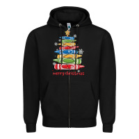 Black crayons tree christmas Zipper Hoodie - MaliasSmallBusiness