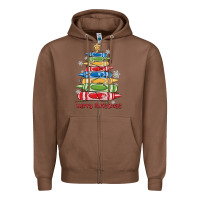 Chestnut crayons tree christmas Zipper Hoodie - MaliasSmallBusiness