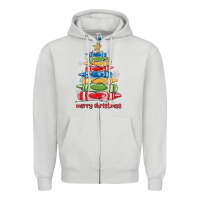 Dove Grey crayons tree christmas Zipper Hoodie - MaliasSmallBusiness