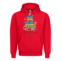 Red crayons tree christmas Zipper Hoodie - MaliasSmallBusiness