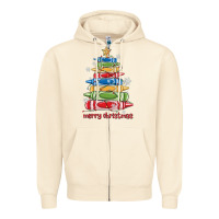 Crayons Tree Christmas Zipper Hoodie | Teevron