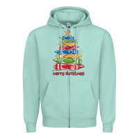 Seafoam crayons tree christmas Zipper Hoodie - MaliasSmallBusiness