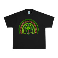 Black Western Shamrock Cross Rainbow Urban Heavy Tee - Artiststas