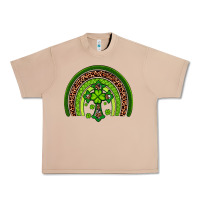 Burro Western Shamrock Cross Rainbow Urban Heavy Tee - Artiststas