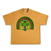 Peanut Butter Western Shamrock Cross Rainbow Urban Heavy Tee - Artiststas