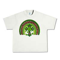 Pistachio Western Shamrock Cross Rainbow Urban Heavy Tee - Artiststas