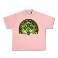 Salmon Western Shamrock Cross Rainbow Urban Heavy Tee - Artiststas