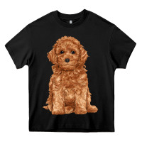 Black toy poodle Heavy Core Tee - RanaPortraitStore