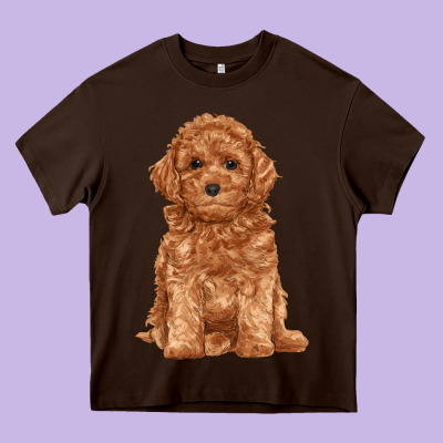 Toy Poodle Heavy Core Tee Designed By Ranaportraitstore