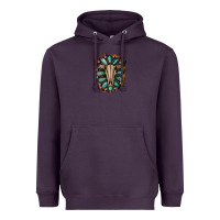 Plum Western Gemstone Bull Skull Heavyweight Hoodie - Bettercallsaul