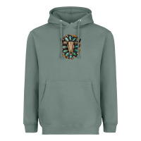 Sage Western Gemstone Bull Skull Heavyweight Hoodie - Bettercallsaul