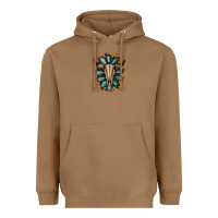 Toasted Coconut Western Gemstone Bull Skull Heavyweight Hoodie - Bettercallsaul