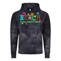 Cloud Black beach is my happy place Vintage Hoodie - AdoDesignShop