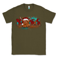 Army Green christmas nana highland cow Classic Tee - BarkalooDesign